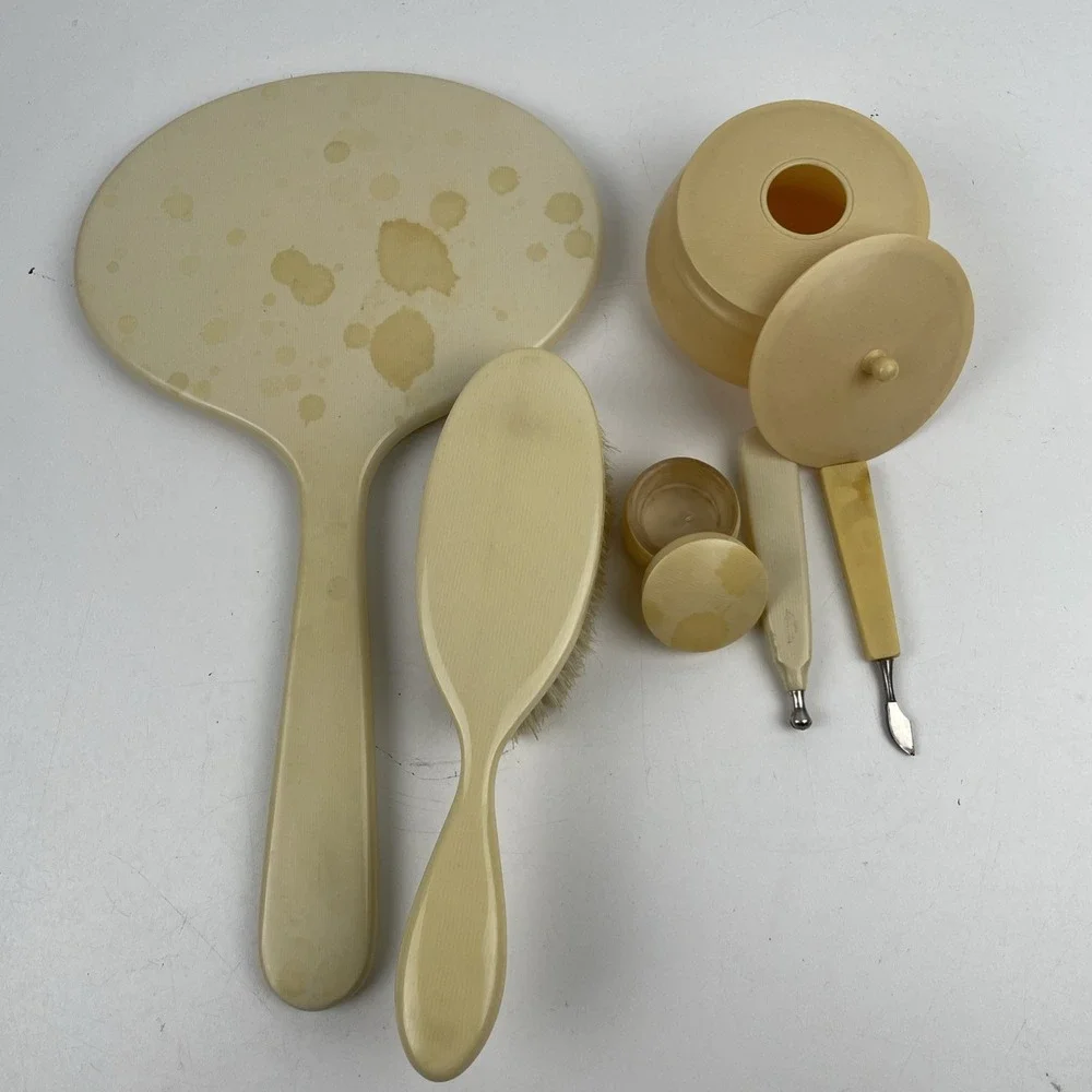 La France Ivory Pyralin Vanity Set 1930s – 9pc